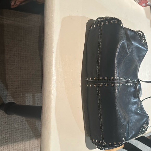 Michael Kors large hobo bag. Black leather with silver studs. - Picture 3 of 4